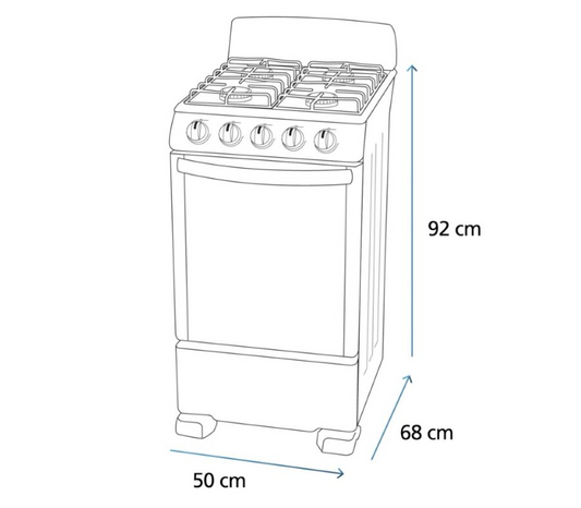 Estufa de Piso Gas LP – 50 cm