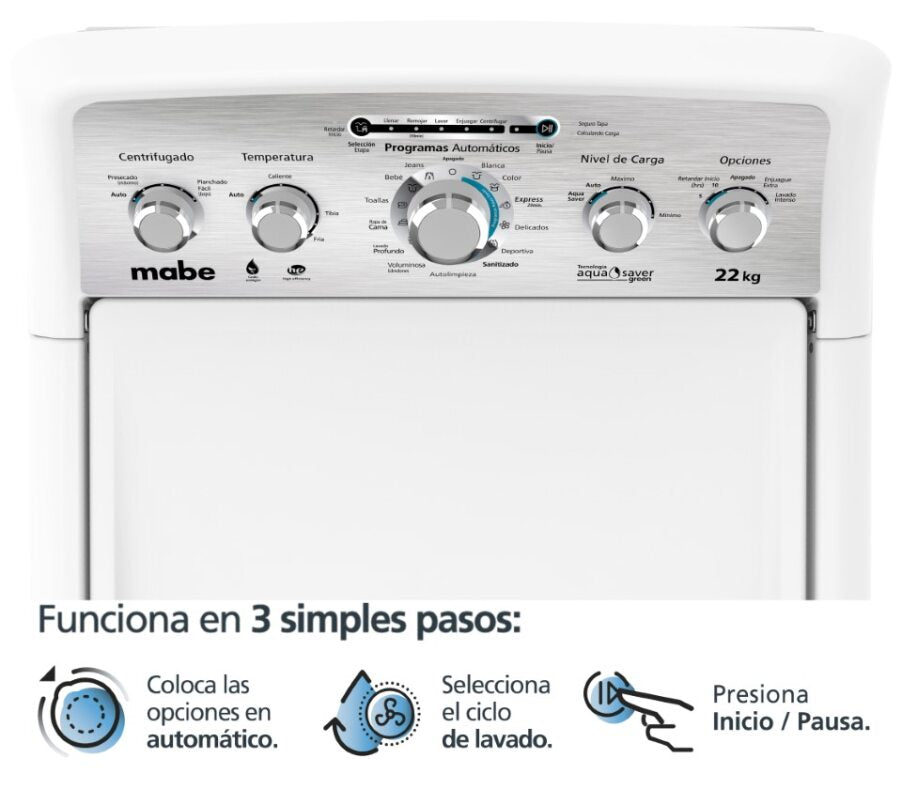 Lavadora Automática - 22 kg