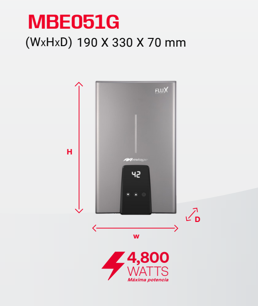 Boiler Eléctrico 4,800 Watts – 220V (MBE051G)